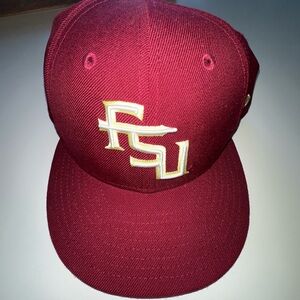 New Era 59fifty Florida State “FSU” Hat Size 7 3/4 Seminole Maroon